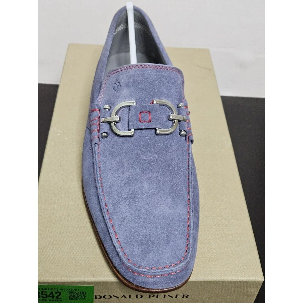 Sz9 Donald Pliner Blue Dacio Bit Loafers Mens Model - NWB Retail $295